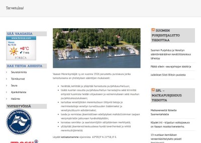 Relaunch of vaasanmerenkyntajat.fi